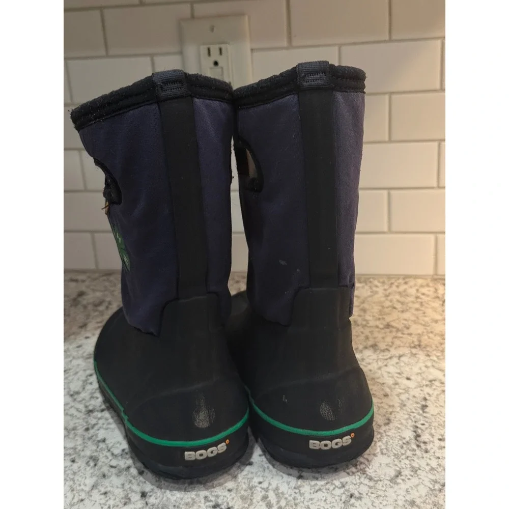 Bogs Classic 4-H Boots Kids Size 2 Navy Fair Waterproof Insulated 72586-001